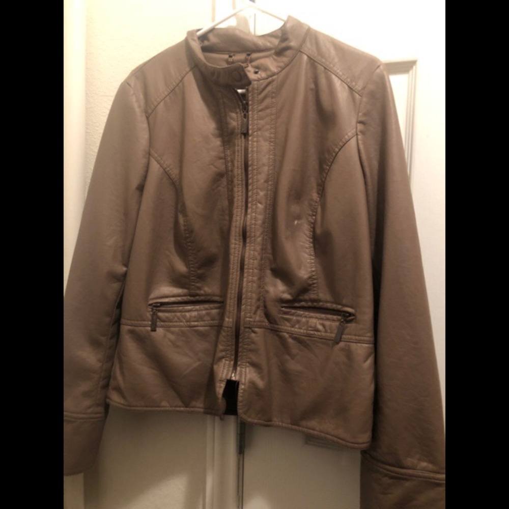 Large leather jacket